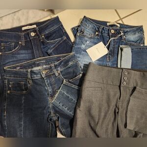 Vigoss & Kan Can Assorted Denim and Gray Pants